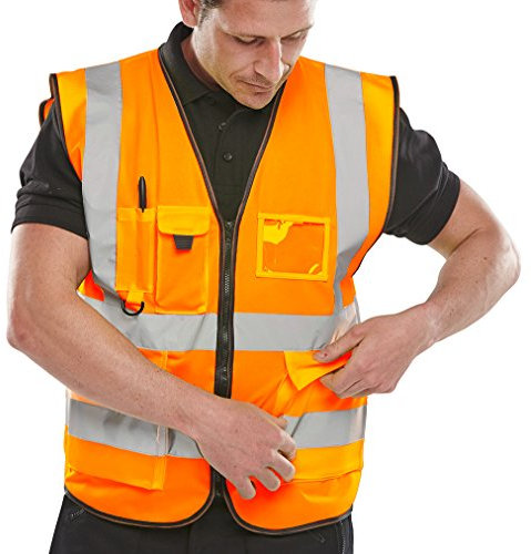 BeeSwift Executive Sicherheitsweste, Orange, Größe XXL