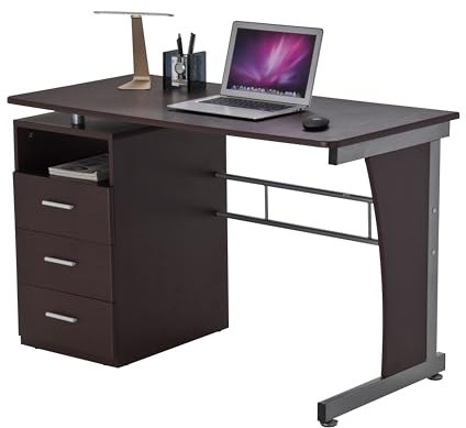 Techni Mobili Computer Desk With Ample Storage. Color: Chocolate