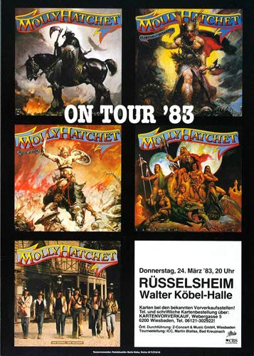 Molly Hatchet - Take No Prisoners, Rüsselsheim 1983 » Konzertplakat/Premium Poster | Live Konzert Veranstaltung | DIN A1 «