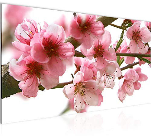 Runa Art Quadri Moderni Sakura Fiori Tela Non Tessuta Soggiorno Corridoio Ciliegio Rosa 200212a