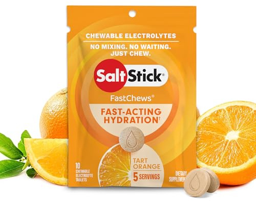Saltstick Fastchews - Pack of 10 Chewable Electrolytes - Tart Orange