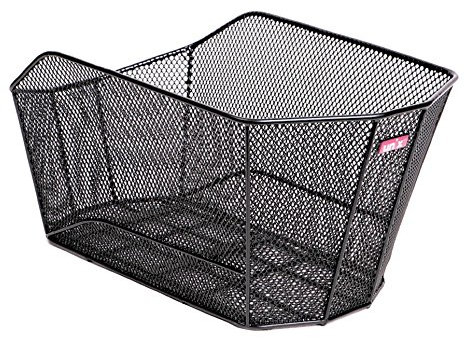Unix Unisex – Erwachsene Verio Farhrradkorb, Schwarz, 50 x 30 x 25 cm