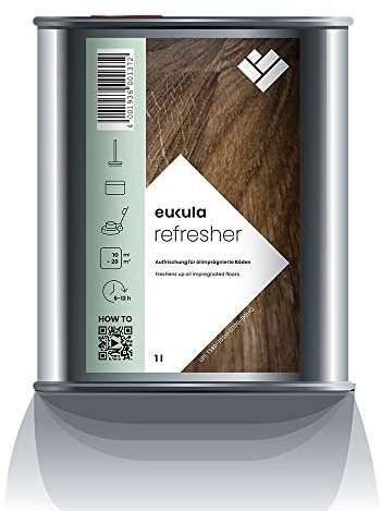 eukula refresher 1L farblos | Imprägnierung und Auffrischung imprägniert-geölter Holzböden, Parkettböden | Holzboden Schutz, Parkettboden Pflege