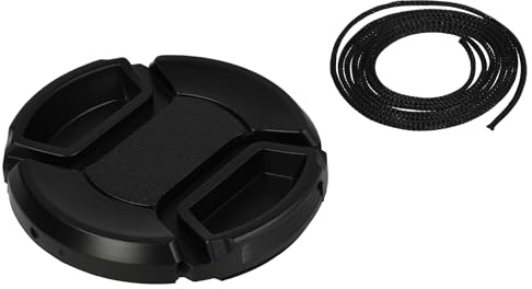 vhbw Objektivdeckel kompatibel mit Leica Apo-Telyt-M 1:3.4/135 mm | Kamera - Kunststoff Schwarz, mit Innengriff, 49 mm