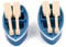 rosenice Mini Fishing Boat Miniature Moss Micro Landscape Boat Ornaments,2 Sets