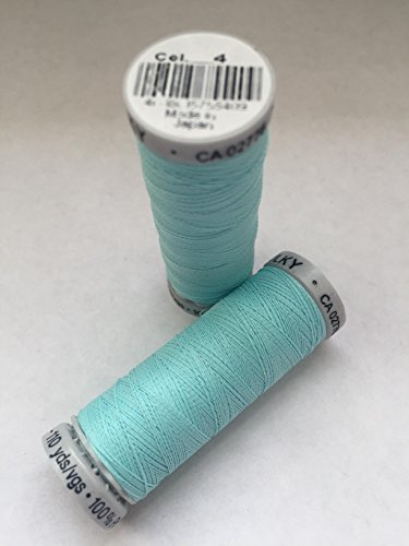 Gutermann Glowy Thread 100m Col.4 Sky Blue - Glow In The Dark Thread