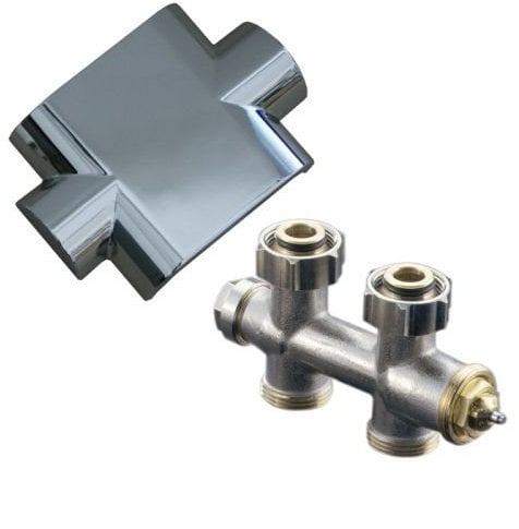 Oventrop Multiblock Anschluss Set Durchgang chrom