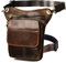 Le'aokuu Herren Echtes Leder Tasche Beinbeutel Beintasche Außenbeintasche Hüfttasche Drop Leg Thigh Bag Outdoors Messenger Bag 211-1 (211-1 D1 Kaffeebraun)