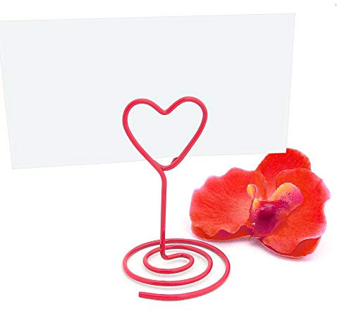 EinsSein 12x Titolare del segnaposto Cuore cablato Set Modesto Rosso Albero della Vita segnaposto Matrimonio Tableau Decorazioni bomboniere bomboniera Comunione bigliettini tavoli Tavolo