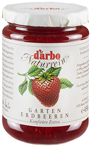 Darbo, Confetture Extra di Fragole, Marmellata con Frutta di Alta Qualità, Ideale per la Colazione, Senza Conservanti e Senza Glutine, Formato Convenienza, Confezione da 6 Vasetti da 450 g