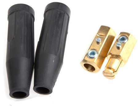 Forney 57715 Cable Connector, Camlock Type, Number 1/O Through Number 4/O Cable, 1-Pair, Black