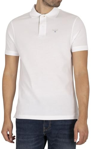 Barbour Tartan Pique Polo White White L