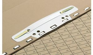 Elba 100551905 Einhängeheftstreifen für Registraturen, aus PVC, weiß