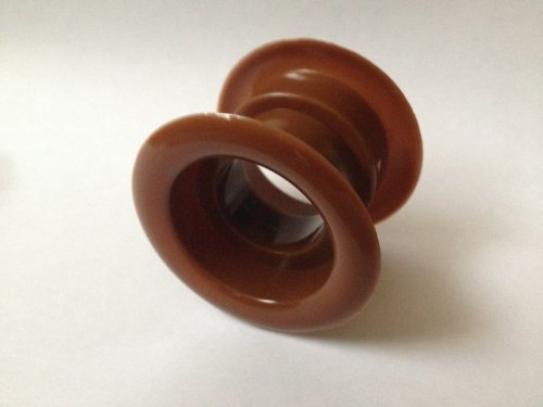 Rejilla de ventilación de puerta de 55 mm (5,5 cm), doble cara, color marrón