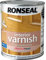 Ronseal RSLIVSAS250 250ml Quick Dry Satin Interior Varnish - Ash
