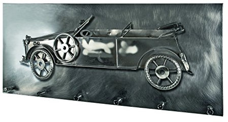 HAKU Möbel Wandgarderobe, 13 x 80 x H: 35 cm, schwarz Nickel