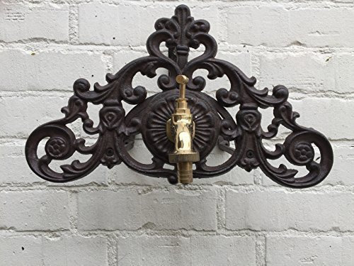 Wasserhahn Schlauchhalter Wasserschlauchhalter Gusseisen Haus Garten Antik Stil