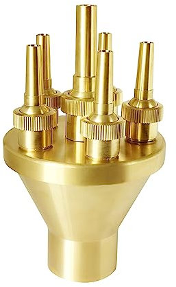 Thaoya Brass Column Garden Square Fireworks Pool Pond Adjustable Fountain Nozzle Sprinkler Spray Head SSH332 (1.0)