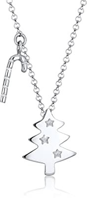 Elli Halskette Damen Tannenbaum Anhänger Verspielt aus 925 Sterling Silber