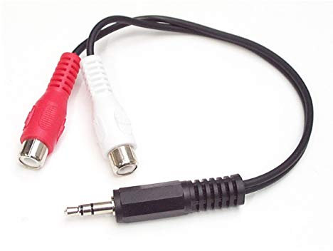 StarTech.com Câble adaptateur audio Mini-Jack 3,5 mm mâle vers 2x RCA femelle - 15 cm - Cordon Mini Jack RCA (MUMFRCA)