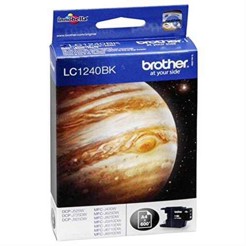 Brother LC-1240BK Inkjet Cartridge, Black, Single Pack, Standard Yield, Includes 1 x Inkjet Cartridge, Brother Genuine Supplies
