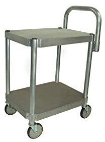 PVIFS NUC2430 Allzweckwagen mit 2 verstellbaren, soliden Regalböden und Griff, 181 kg Regalkapazität, 76,2 cm Länge x 61 cm Breite x 91,4 cm Höhe