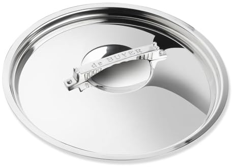 De Buyer 3754.14 gewölbter Topf- / Pfannendeckel, aus Edelstahl, 14 cm