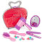 Battat Play Circle - Maletín de peluquería - secador y cepillo funcionales, espejo, pinzas para el pelo - peluquería de juguete para niños mayores de 3 años (15 piezas)