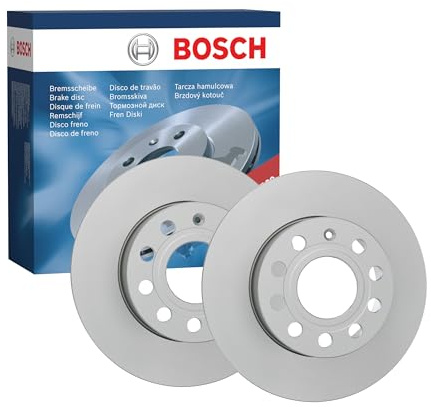 Bosch BD2079 Brake Disc Set - 256 mm - Rear Axle - 1 Set of 2 Discs | Solid Discs - ECE-R90 Certified - Long Service Life, Advanced Corrosion Protection