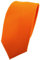 TigerTie Herren Krawatte 6 cm schmale Satin Tie in orange pastellorange hellorange einfarbig uni Business, festliche Veranstaltungen und Freizeit