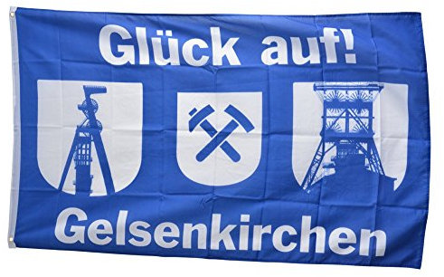 Flaggenfritze® Flagge Fanflagge Gelsenkirchen Förderturme - 90 x 150 cm
