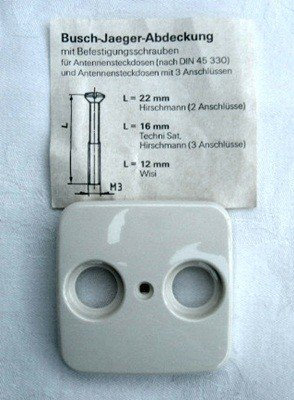 Busch-Jaeger 2531-21 Zentralscheibe Abdeckung f Antenne-Steckdose creme Art.09941110050