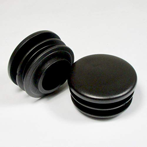 ajile - 4 pièces - Embout à lamelles Rond pour Tubes de diamètre 40 mm - Noir - EPR140-M