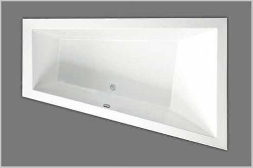 Badewanne Acryl Trapez Raumsparwanne links, weiß 180x120cmx50cm