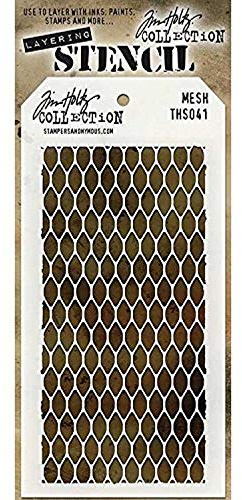 Stampers Anonymous Tim Holtz Layered Stencil 4.125X8.5, Mesh