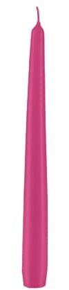 Spitzkerzen konische Kerzen, Fuchsia Pink 40 x 2,2 cm, 10 Stück, deutsche Markenkerzen in RAL Kerzen Güte Qualität, tropffrei für Kerzenleuchter, Kerzen Leuchterkerzen