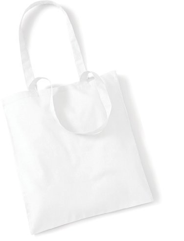 Westford Mill Unisex Adult WM101WHIT Wm101 Promo Bag For Life - White One Size - White, One Size