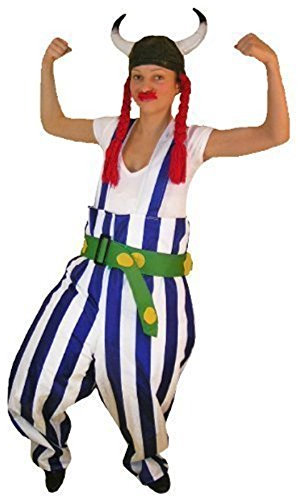 Ikumaal Gallier-Kostüm, To08 XL, mit Helm und Zöpfen!, für Erwachsen-e Männer Frau-en, Kostüm-e Fasching Karneval Fasnacht Faschingskostüm-e Karnevalskostüm-e