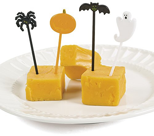 Halloween Party-Picks Spieße Picker 72 Stück mit Geist Kürbis Spinne und Fledermaus mit Palandi® Sticker