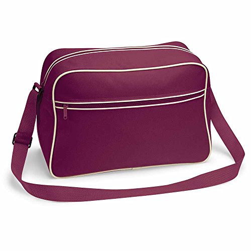 BagBase Retro Umhängetasche Gr. Einheitsgröße, Burgundy/Sand