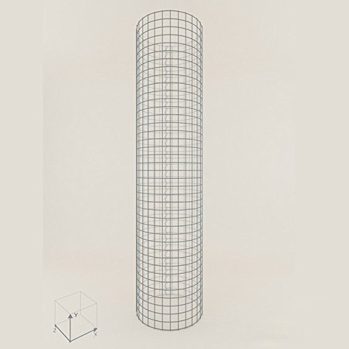 Säule Steinkorb-Gabione rund, Maschenweite 5 x 5 cm, Höhe 200 cm, Spiralverschluss, galvanisch verzinkt (52 cm Durchmesser)