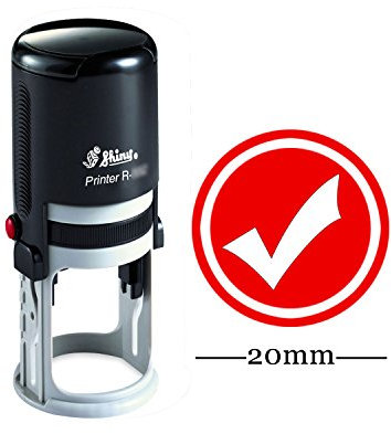 Round Selbstfarber Kinder Lehrer Stempel RECHTS & CHECK Personalisierte Benutzerdefinierte Glanzende 20mm Mini Stempel