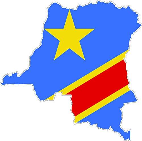 CONGO Map Flag Vinyl Car Sticker/Decal