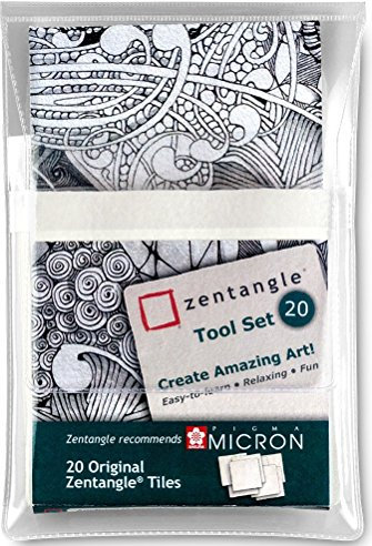 Zentangle - Piastrelle/scampoli quadrati originali Zentangle, 89 x 89 mm, 20 pz