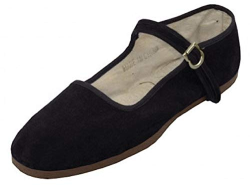 Shoes8teen Women's Flats,Mary Jane,Ballet, 118-t Black, 5