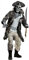 Herren Kostüm Ghost Pirate 3D Halloween Totenkopf-Maske böse Horror Geist Pirat, Größe:L/XL