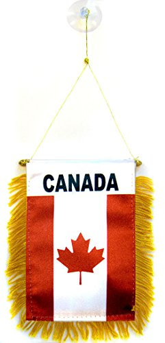AZ FLAG - Wimpel Kanada - 15x10 cm - Kanadische Mini Flagge 10 x 15 Cm - Auto Pennant Spezielle Auto