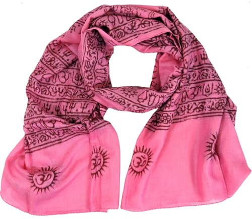 GURU SHOP Dünnes Baba Tuch, Benares Lunghi - Rosa, Herren/Damen, Synthetisch