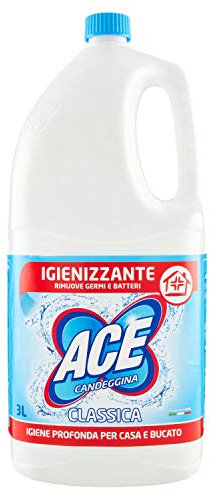 Ace - Candeggina Classica, Casa e Bucato, Formula Multipulito - 3 flaconi da 3 l [9 l]
