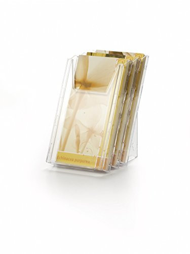 Durable Flyerhalter Combiboxx 1/3 A4 Set L, 3 Fächer, für Tisch- und Wandanwendung, transparent, 859919